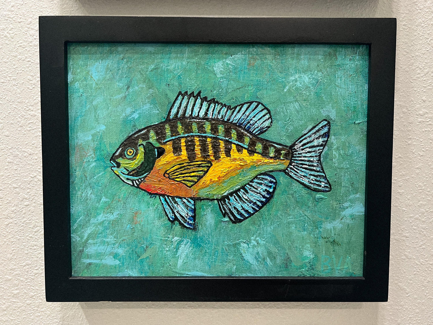 Original Bluegill Acrylic Painting on Canvas Board | Wildlife Art