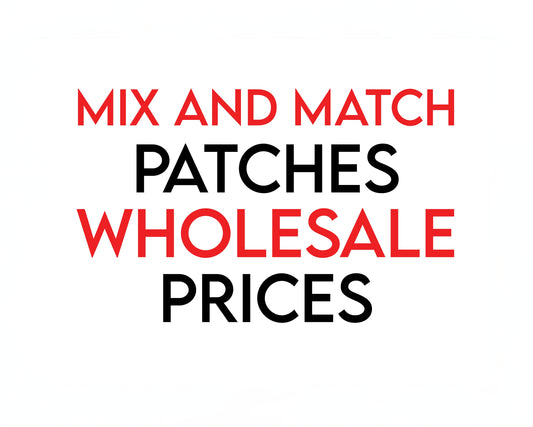 Wholesale Prices | Iron-On Patches | Mix and Match | 50% off Retail