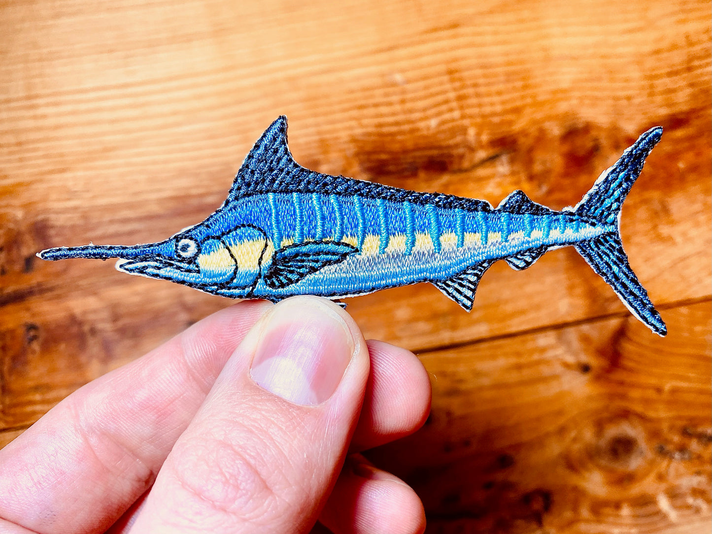 Blauer Marlin-Patch