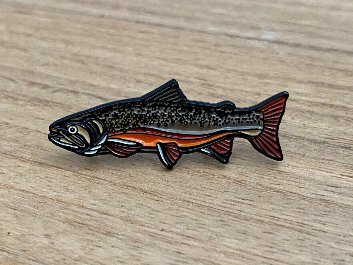 Brook Trout Enamel Pin | Quality Fishing Pin | Fly Fishing Gift