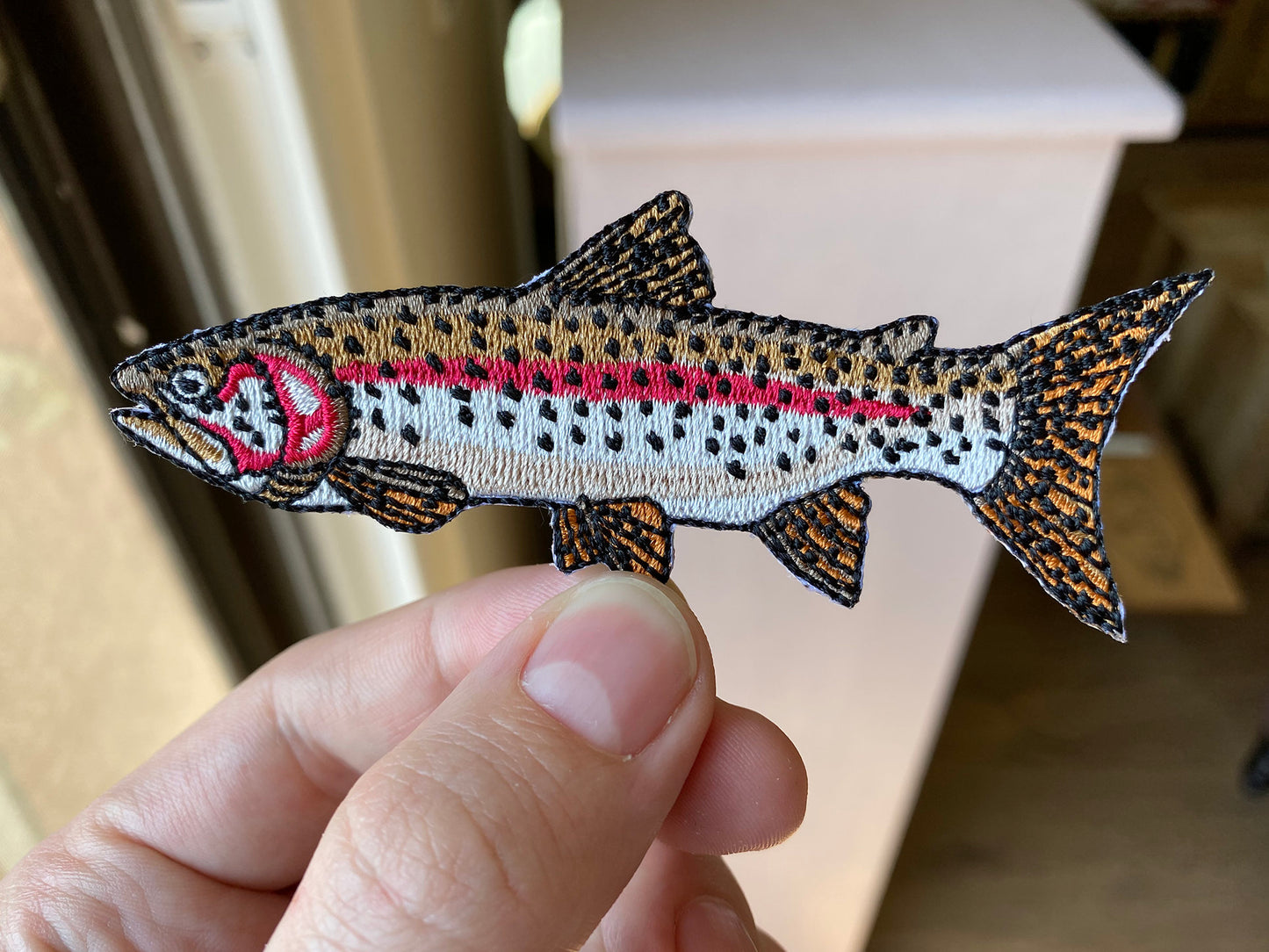 Trout Fish Patch Set of 5 | Brown, Rainbow x2, Brook, Golden | Quality Embroidered Iron On Patches