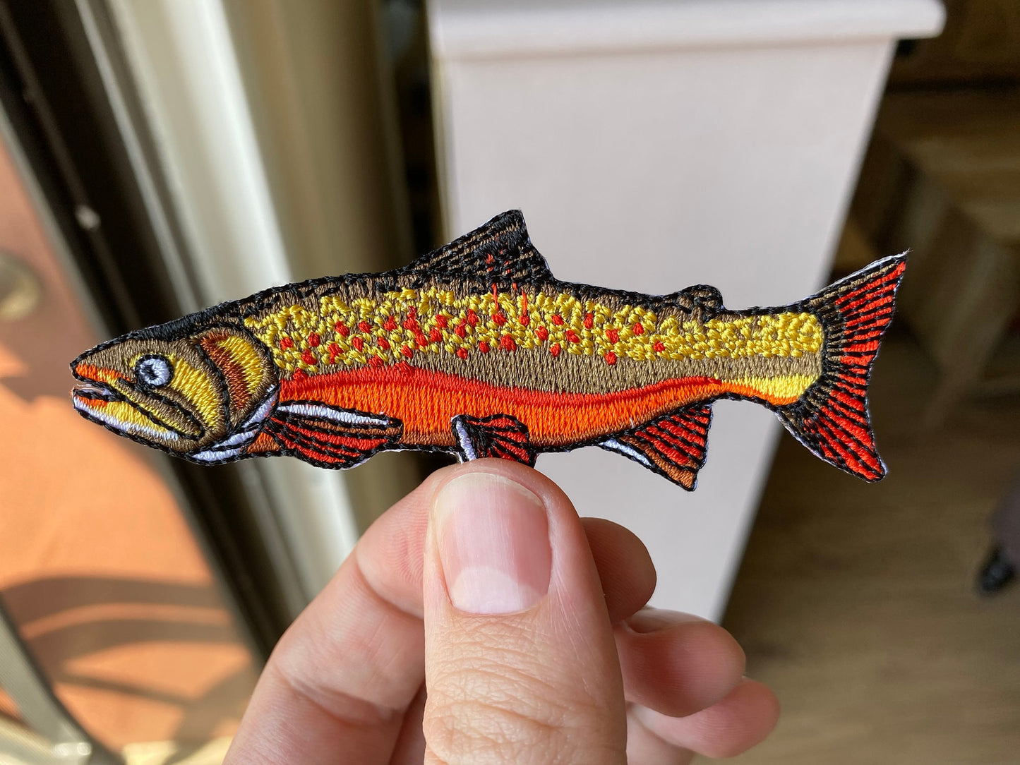 Trout Fish Patch Set of 5 | Brown, Rainbow x2, Brook, Golden | Quality Embroidered Iron On Patches