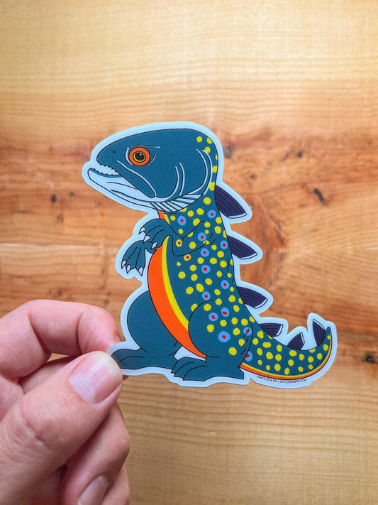 Trout-Zilla Brook Trout Sticker | Heavy Duty Weatherproof Hi-Tack Sticker