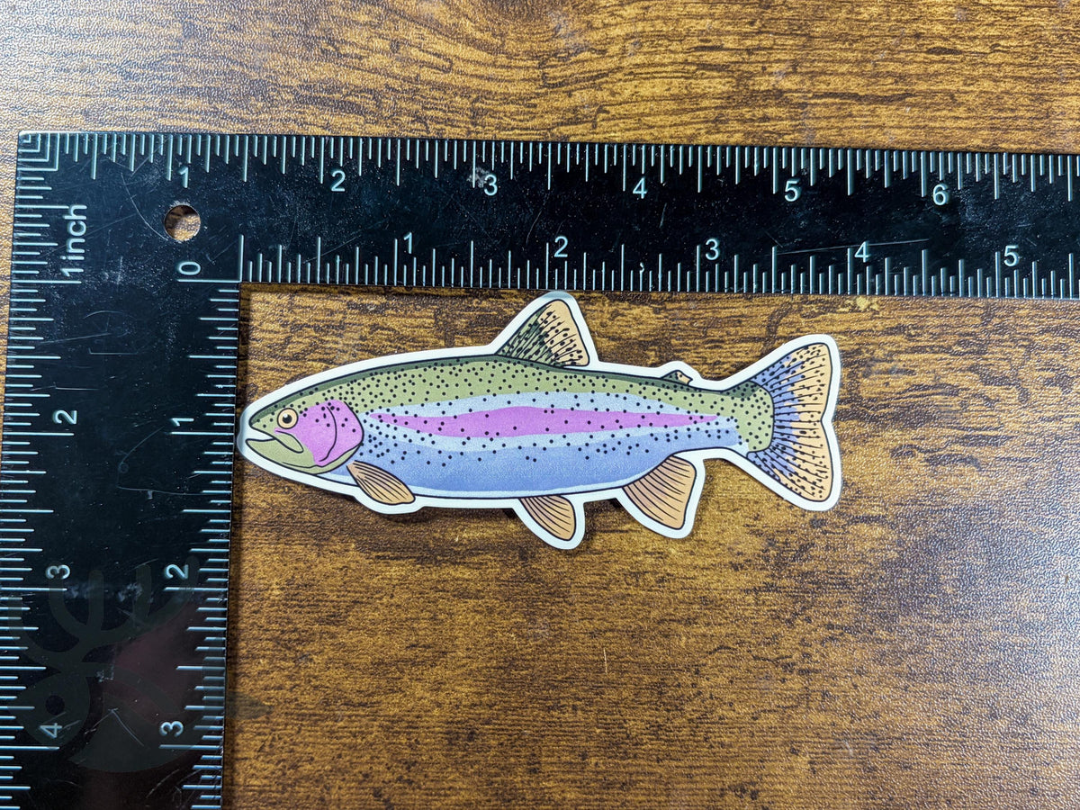 Rainbow Trout Sticker, 4 Inch Vinyl Decal