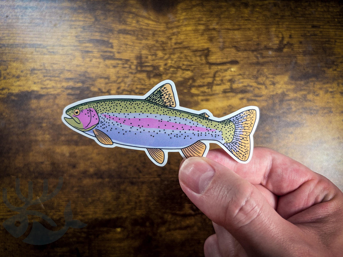 Rainbow Trout Sticker, 4 Inch Vinyl Decal