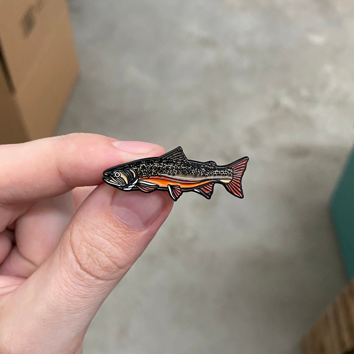 Brook Trout Enamel Pin | Quality Fishing Pin | Fly Fishing Gift